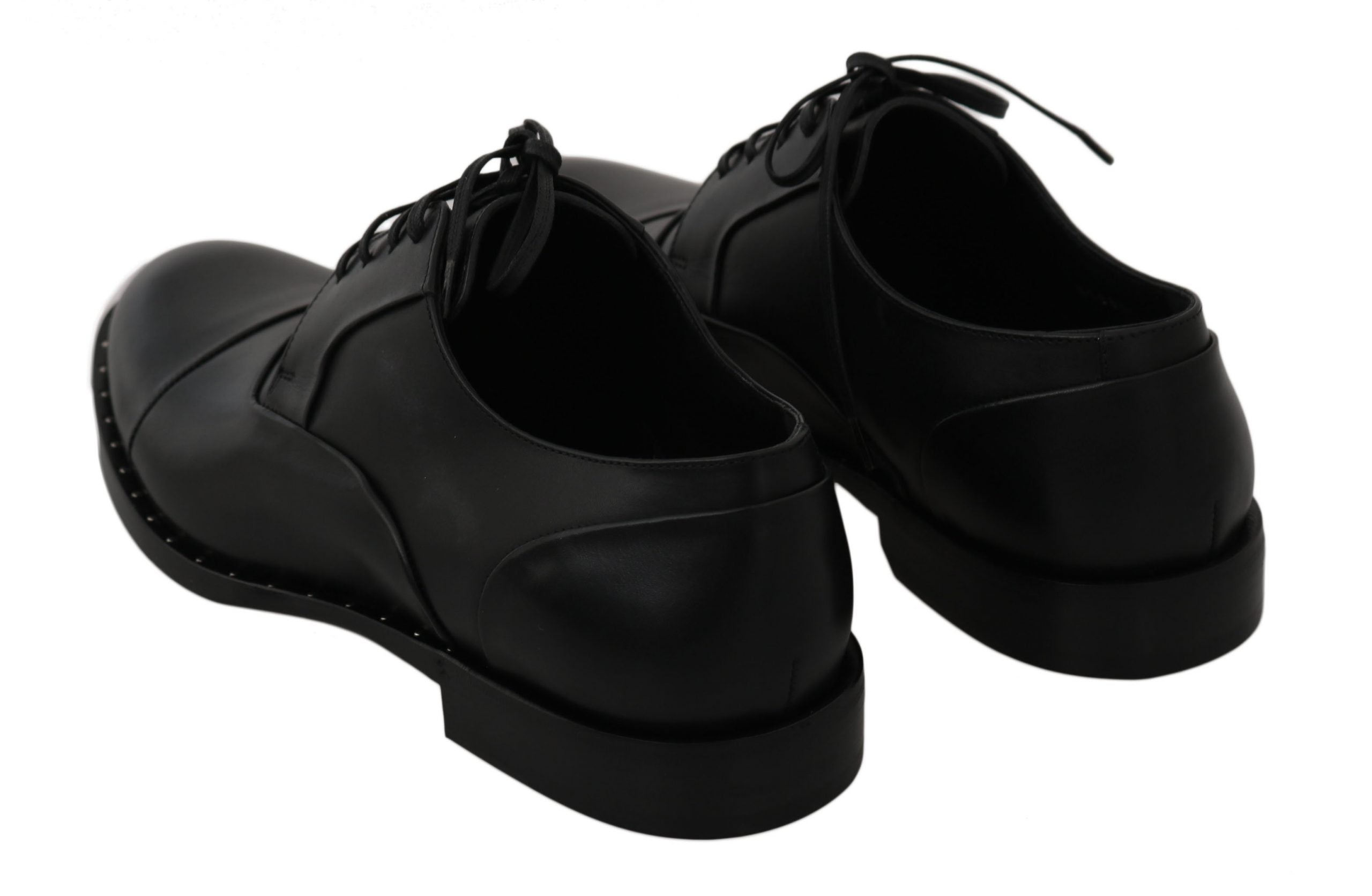 Sleek Black Leather Formal Dress Shoes - ventzia