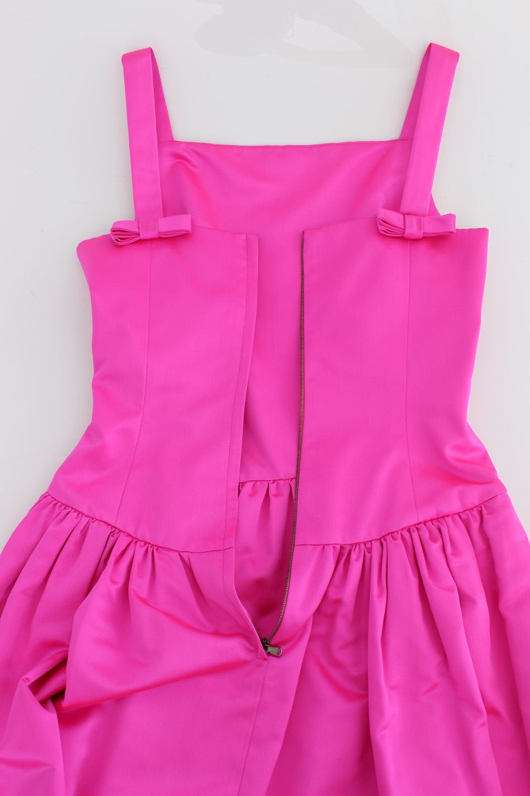 Elegant Silk Full Length Pink Sheath Dress - ventzia