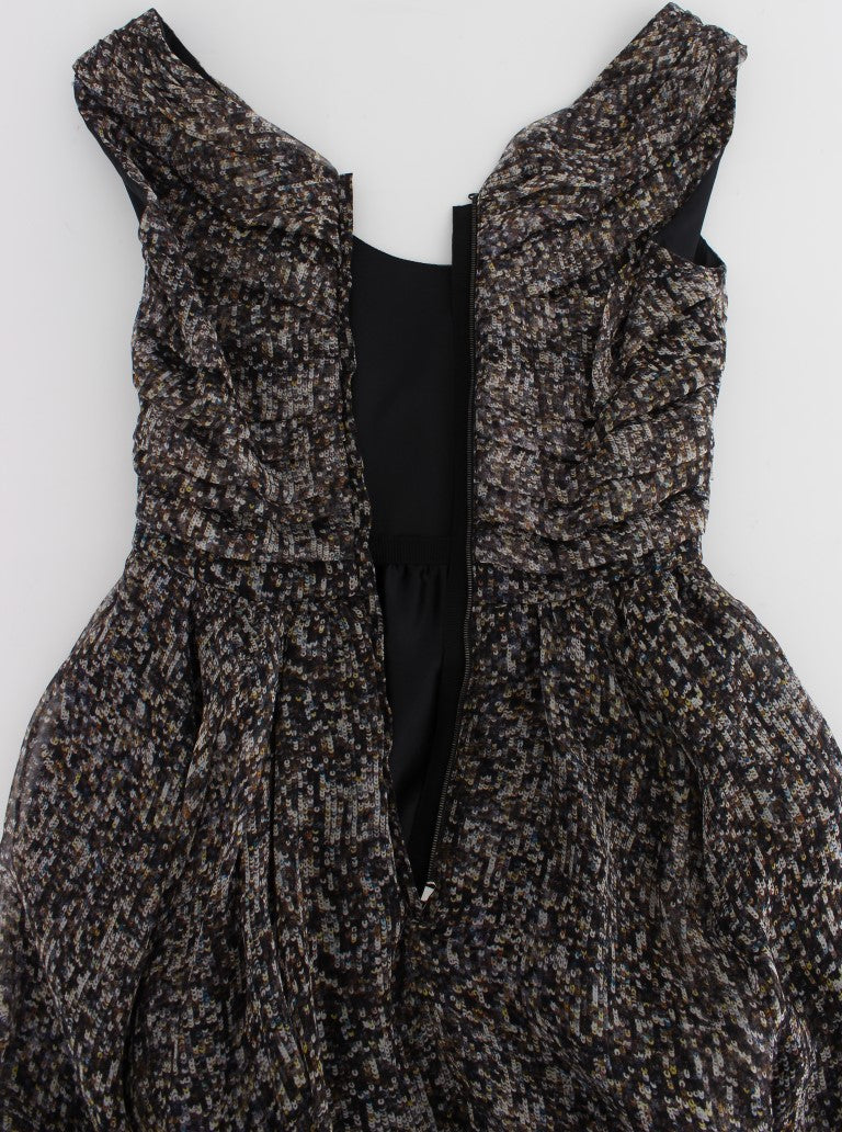 Glamorous Sequined Silk Full-Length Dress - ventzia