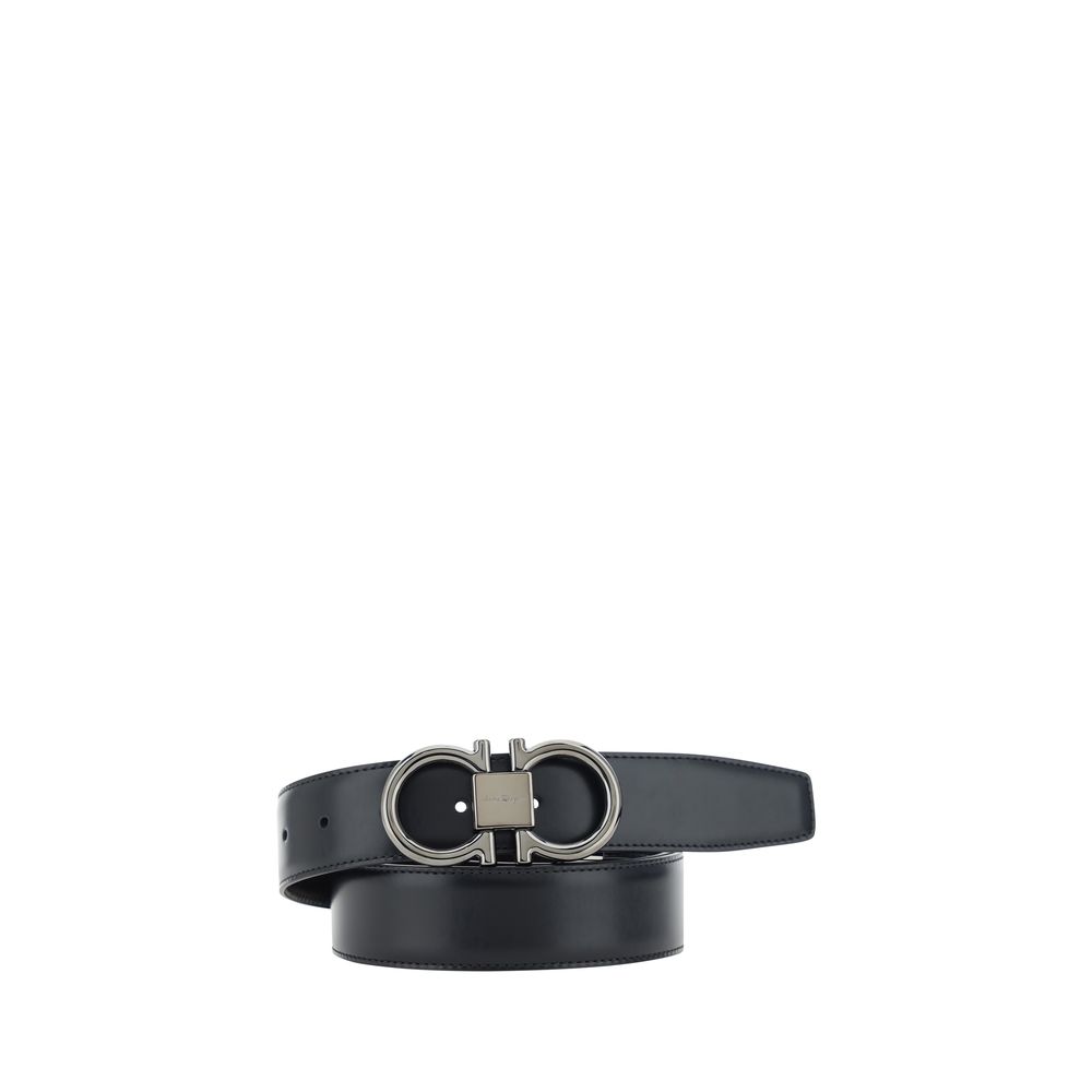 Black Calf Leather Bos Taurus Regular Belt - ventzia