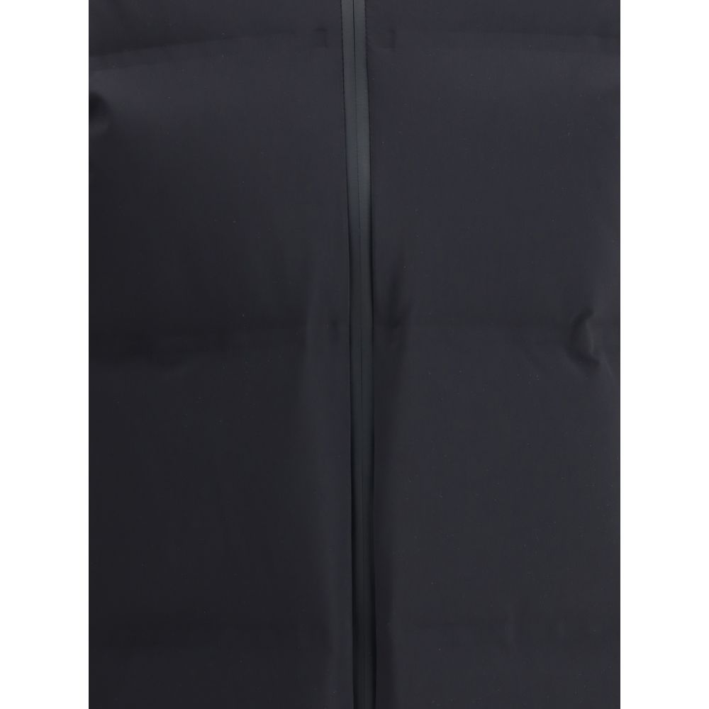 Black Polyester Coat - ventzia
