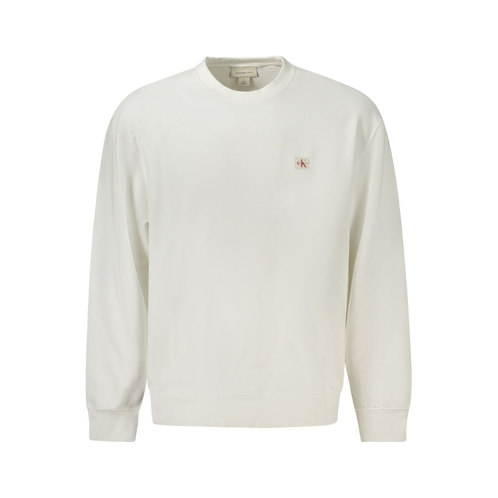White Cotton Men's Sweatshirt - ventzia