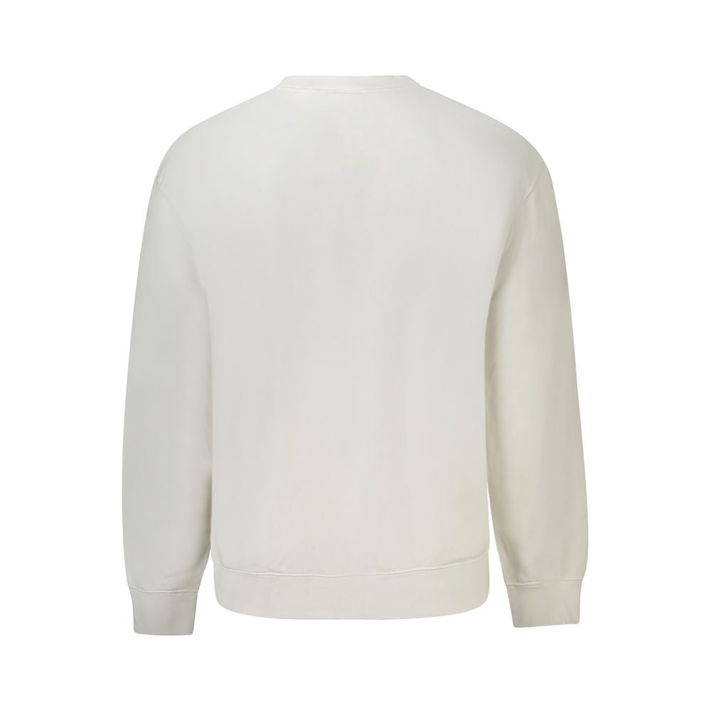White Cotton Men's Sweatshirt - ventzia