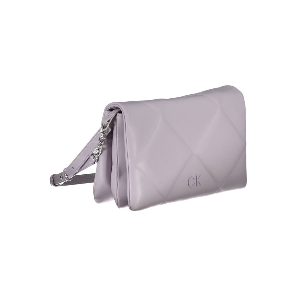 Purple Polyester Handbag - ventzia