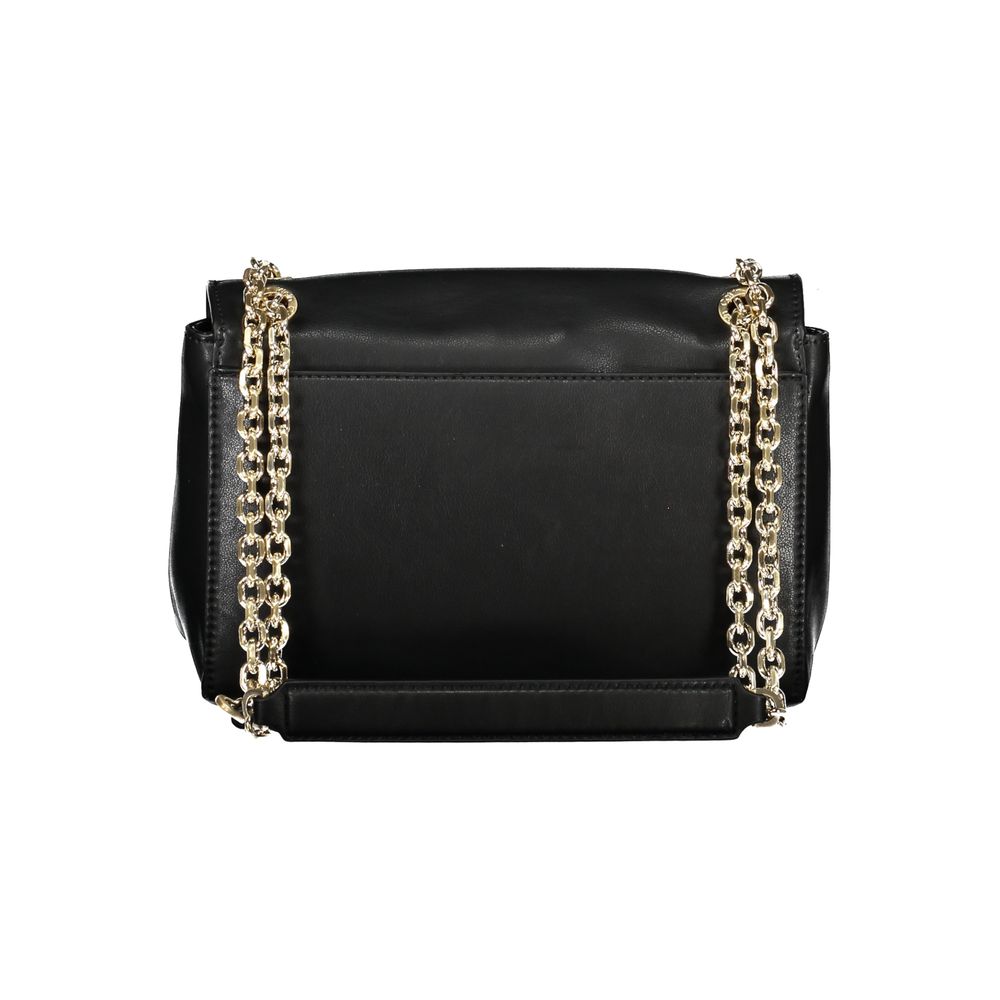 Black Polyester Handbag - ventzia