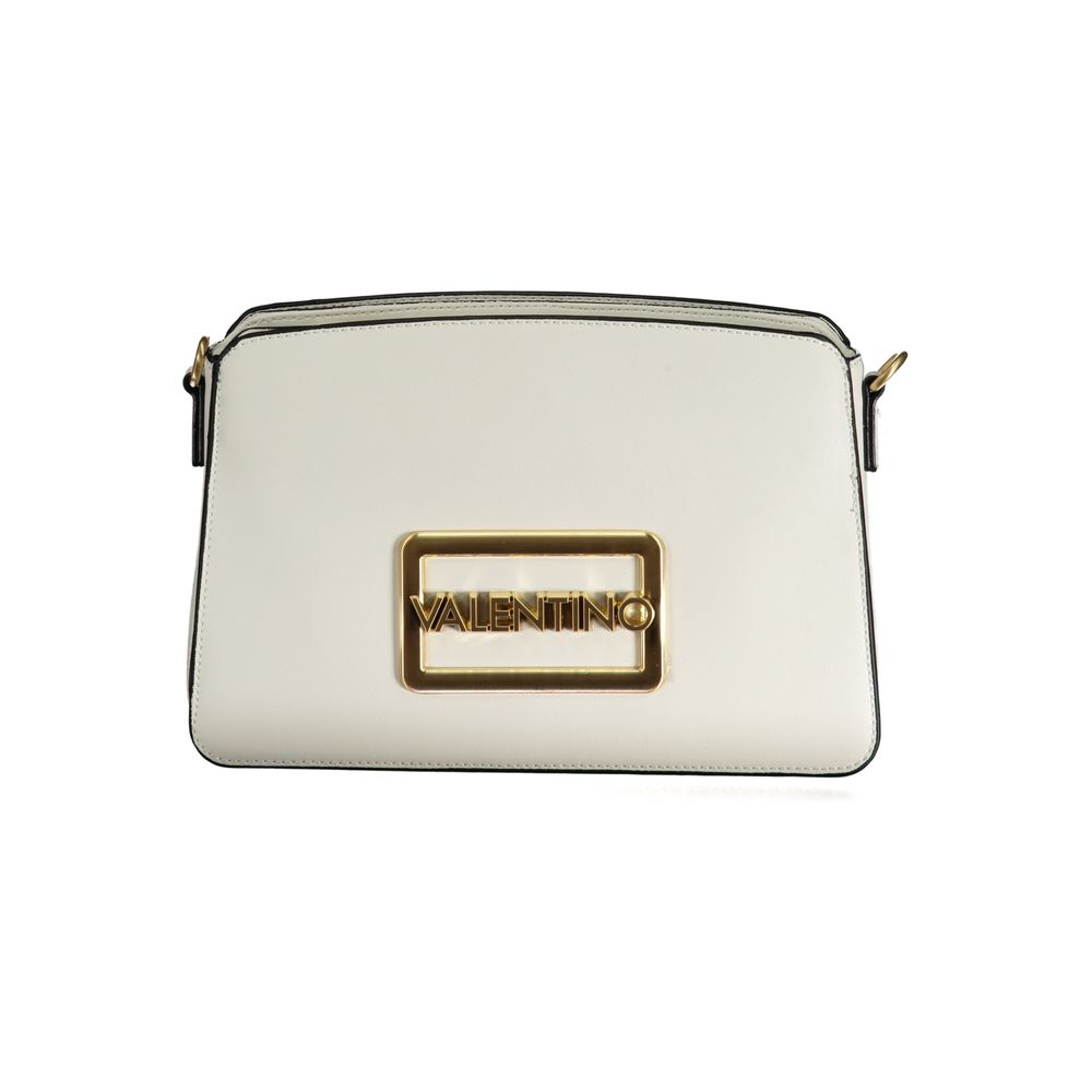 Bianco Polyurethane Women Handbag - ventzia