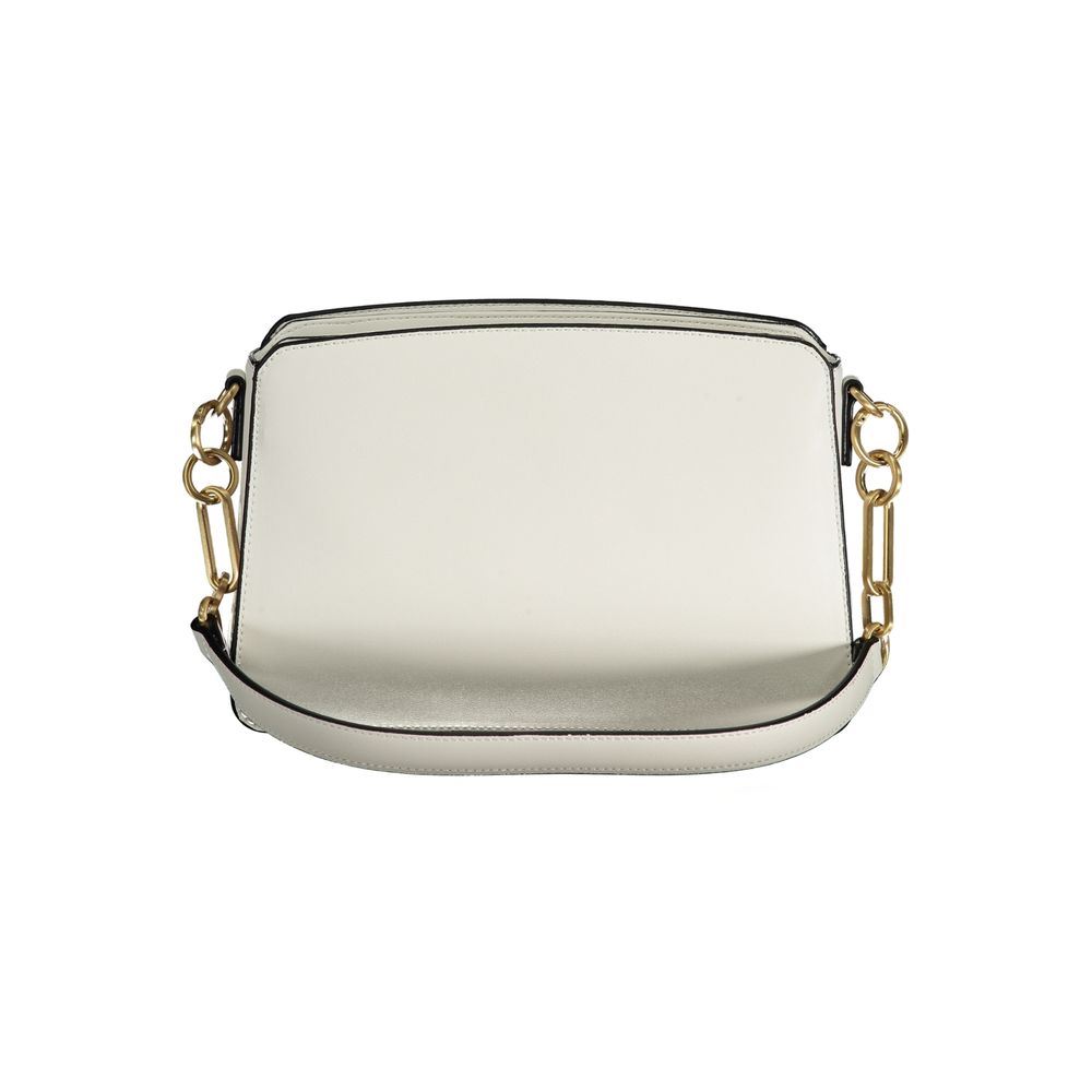 Bianco Polyurethane Women Handbag - ventzia