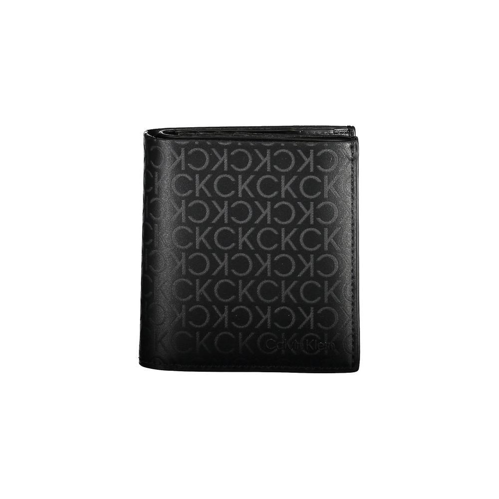 Black Polyurethane Men Wallet - ventzia