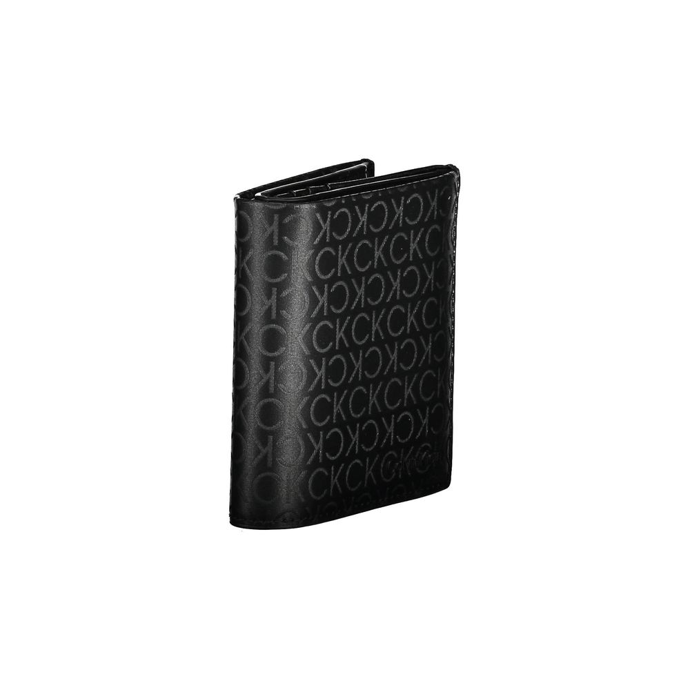 Black Polyurethane Men Wallet - ventzia