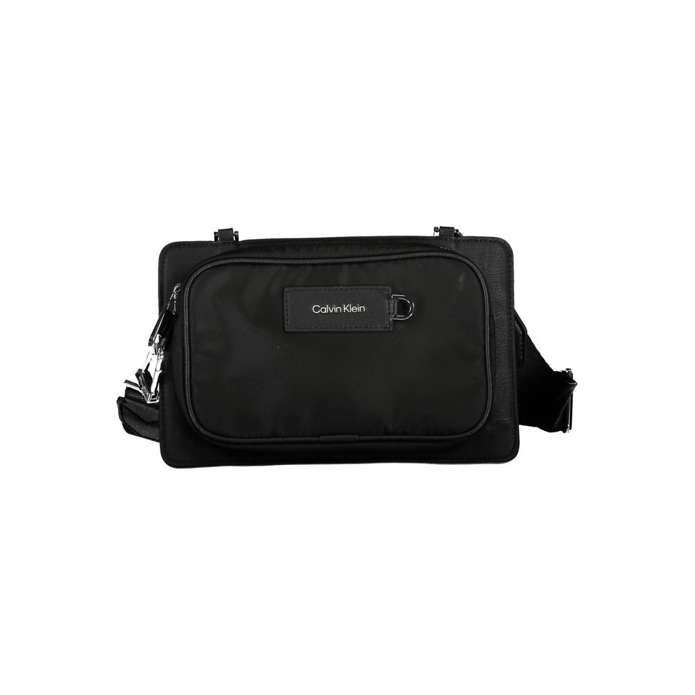 Black Polyester Men's Shoulder Bag - ventzia