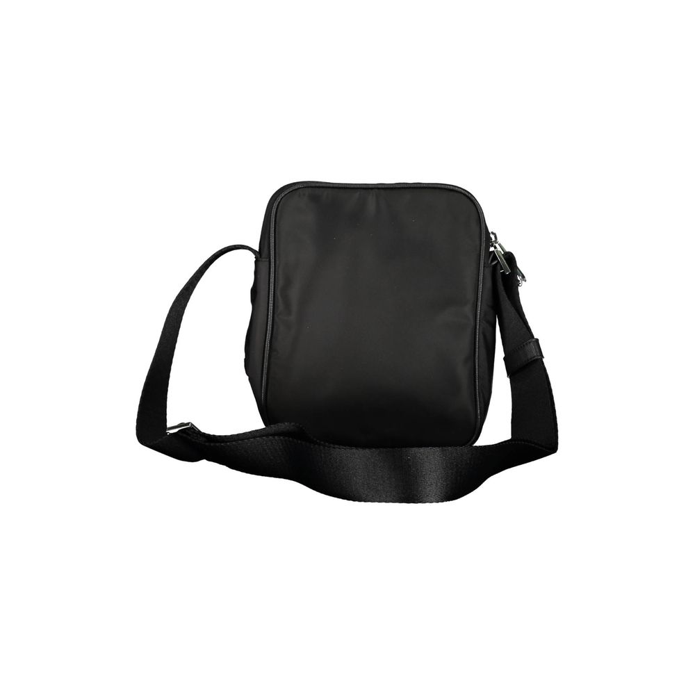 Black Polyester Men's Shoulder Bag - ventzia