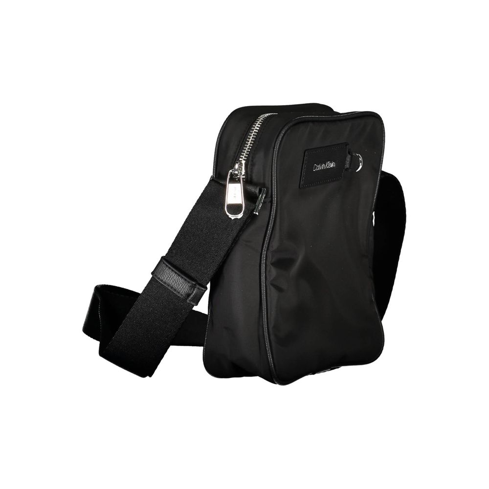 Black Polyester Men's Shoulder Bag - ventzia