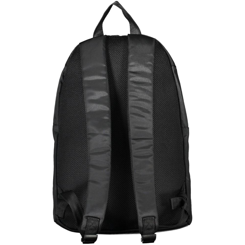 Black Polyester Men Backpack - ventzia