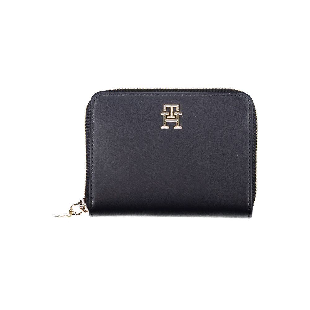 Blue Polyurethane Women Wallet - ventzia