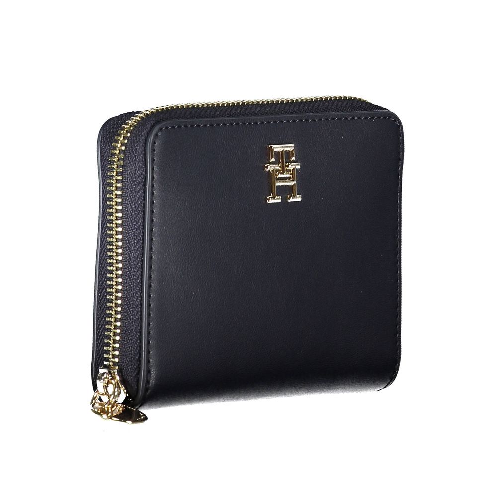 Blue Polyurethane Women Wallet - ventzia