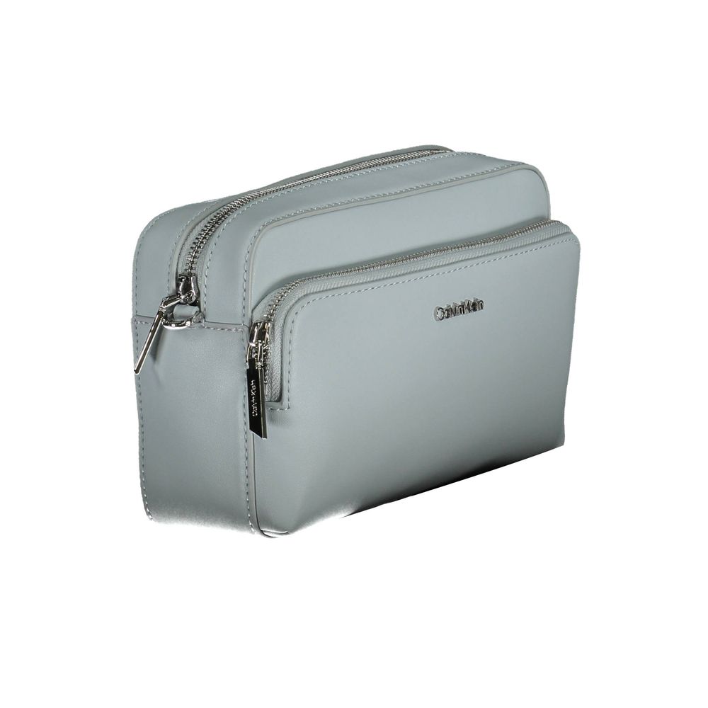 Blue Polyester Handbag - ventzia