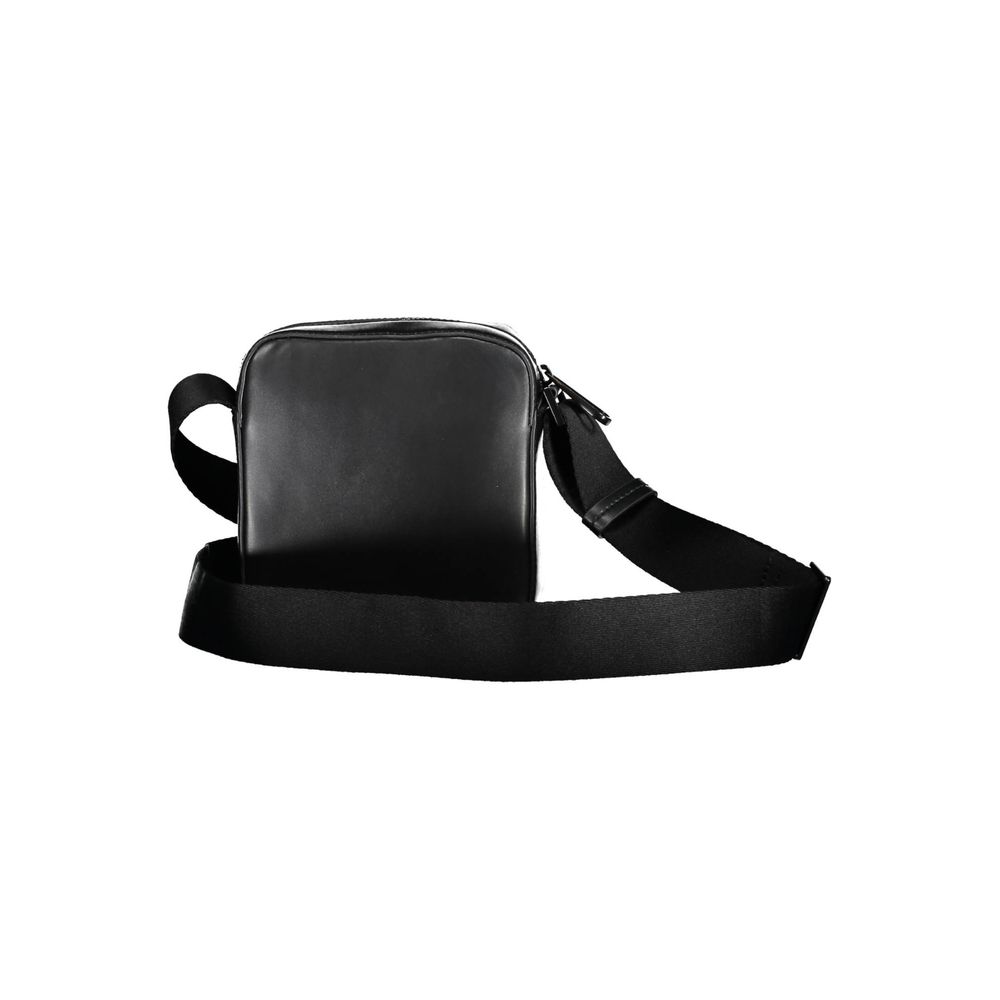 Black Polyester Men's Shoulder Bag - ventzia