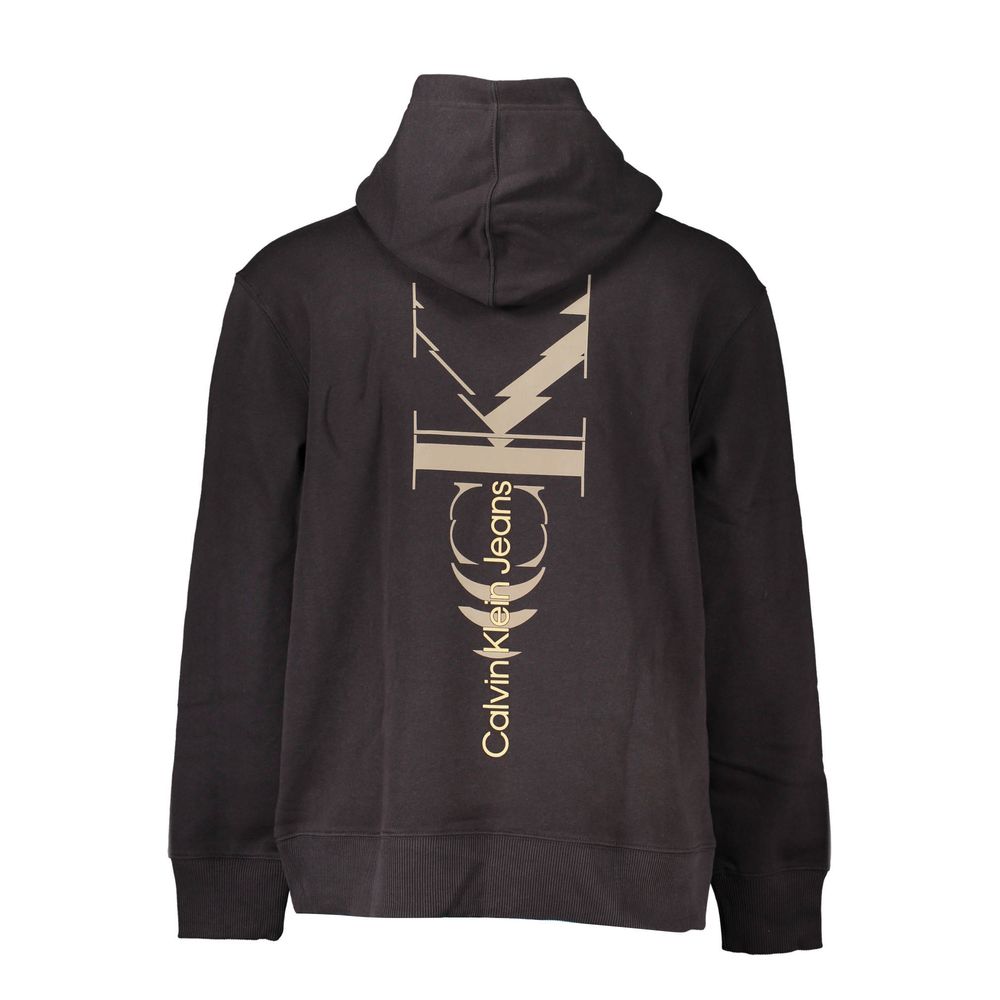 Black Cotton Men's Hoodie - ventzia