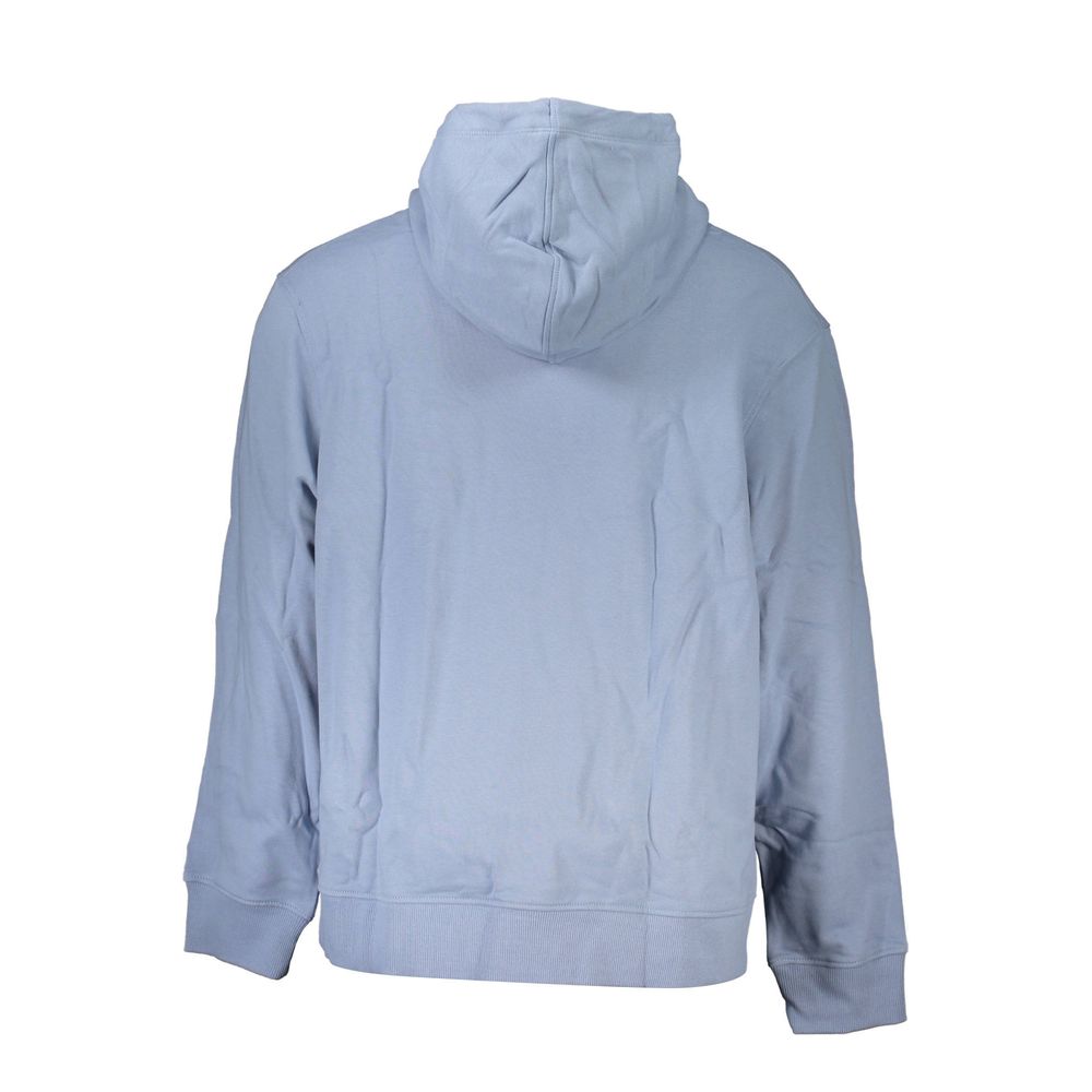 Blue Cotton Men Sweater - ventzia