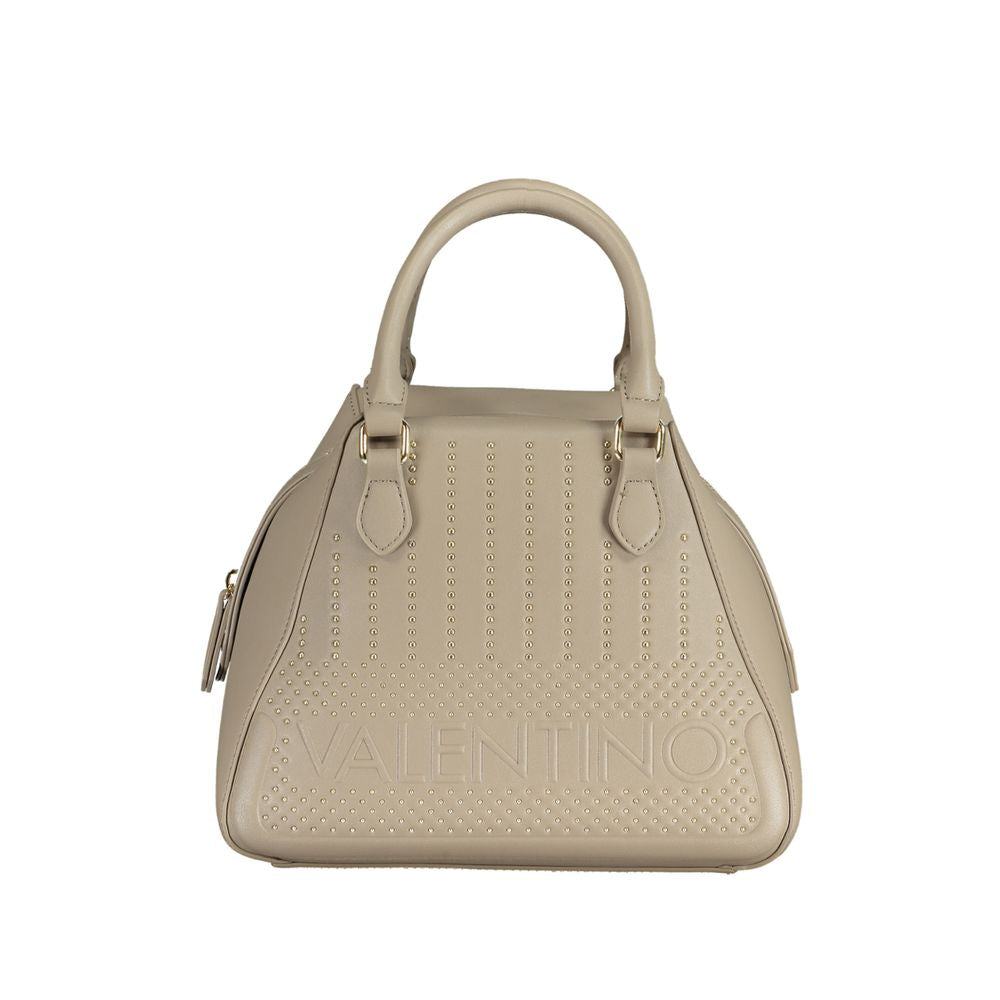 Beige Polyurethane Women Handbag - ventzia
