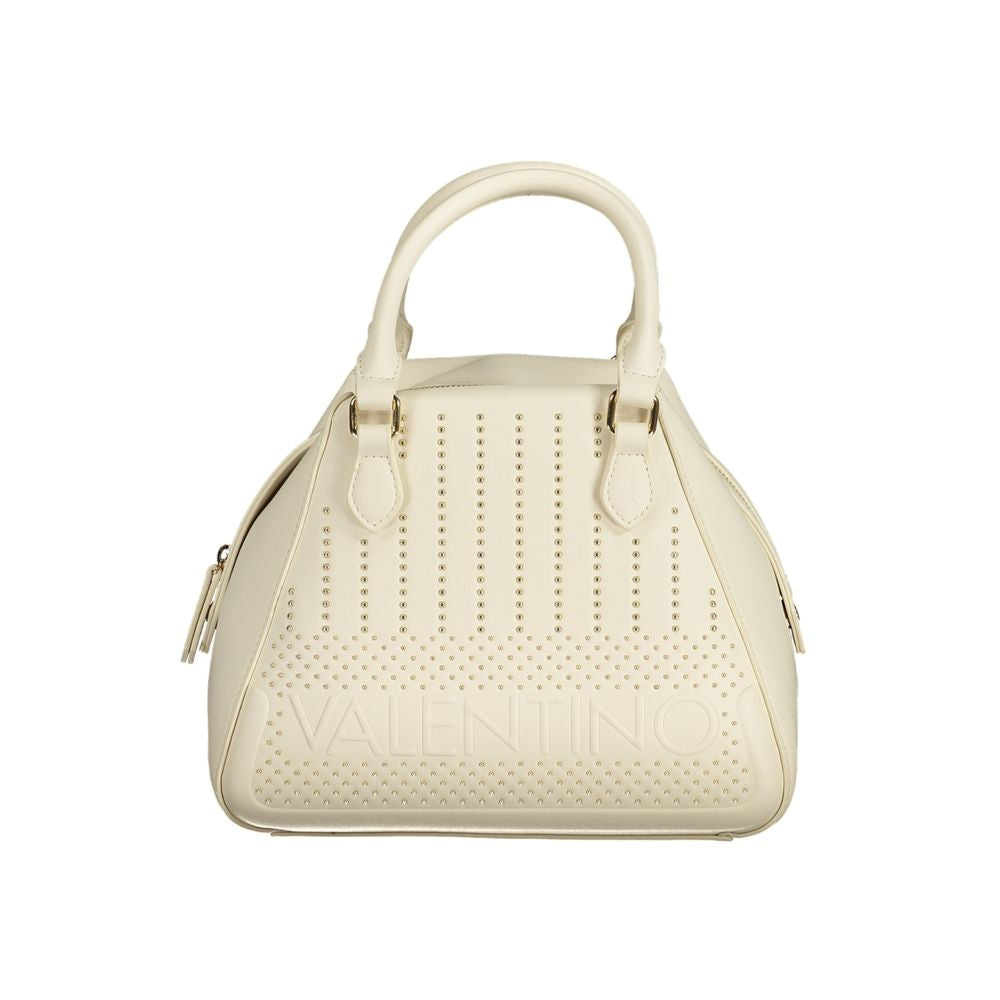 Bianco Polyurethane Women Handbag - ventzia