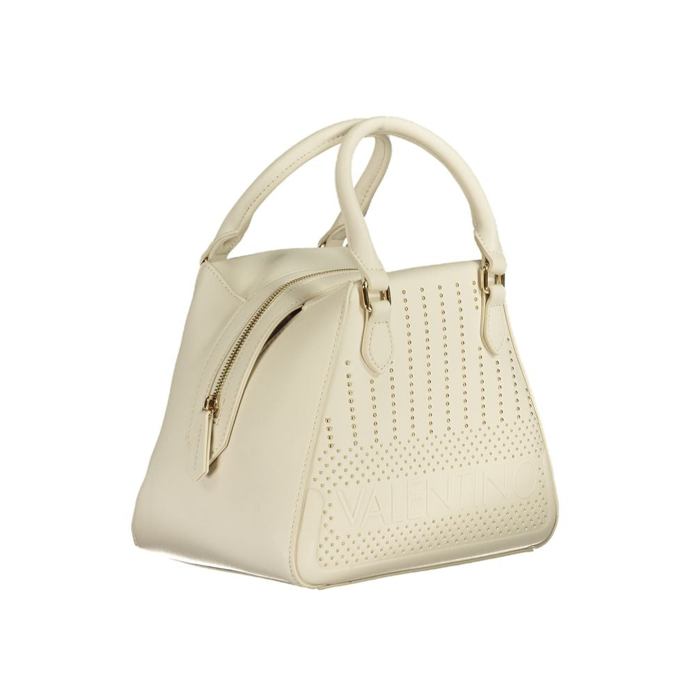 Bianco Polyurethane Women Handbag - ventzia
