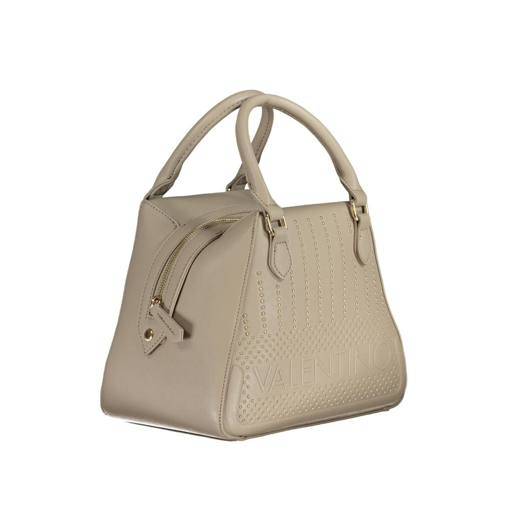 Beige Polyurethane Women Handbag - ventzia