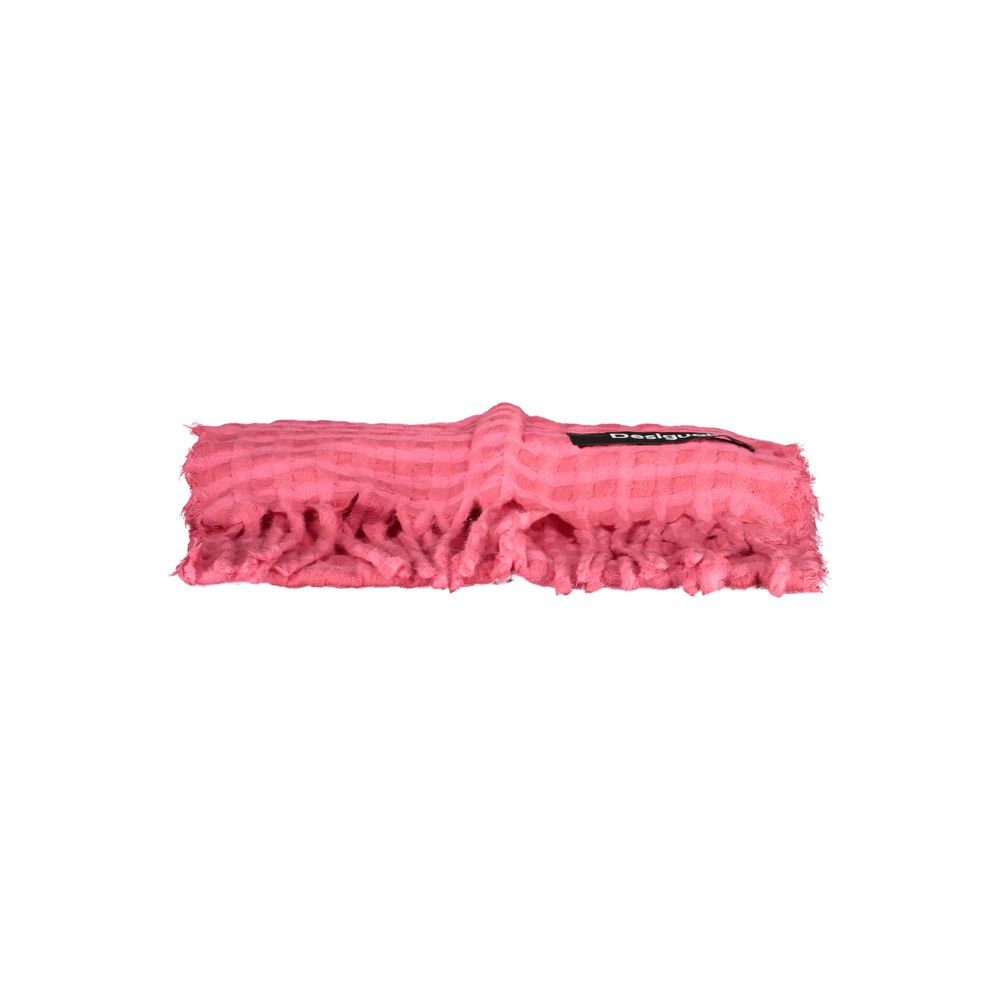 Pink Polyester Scarf - ventzia