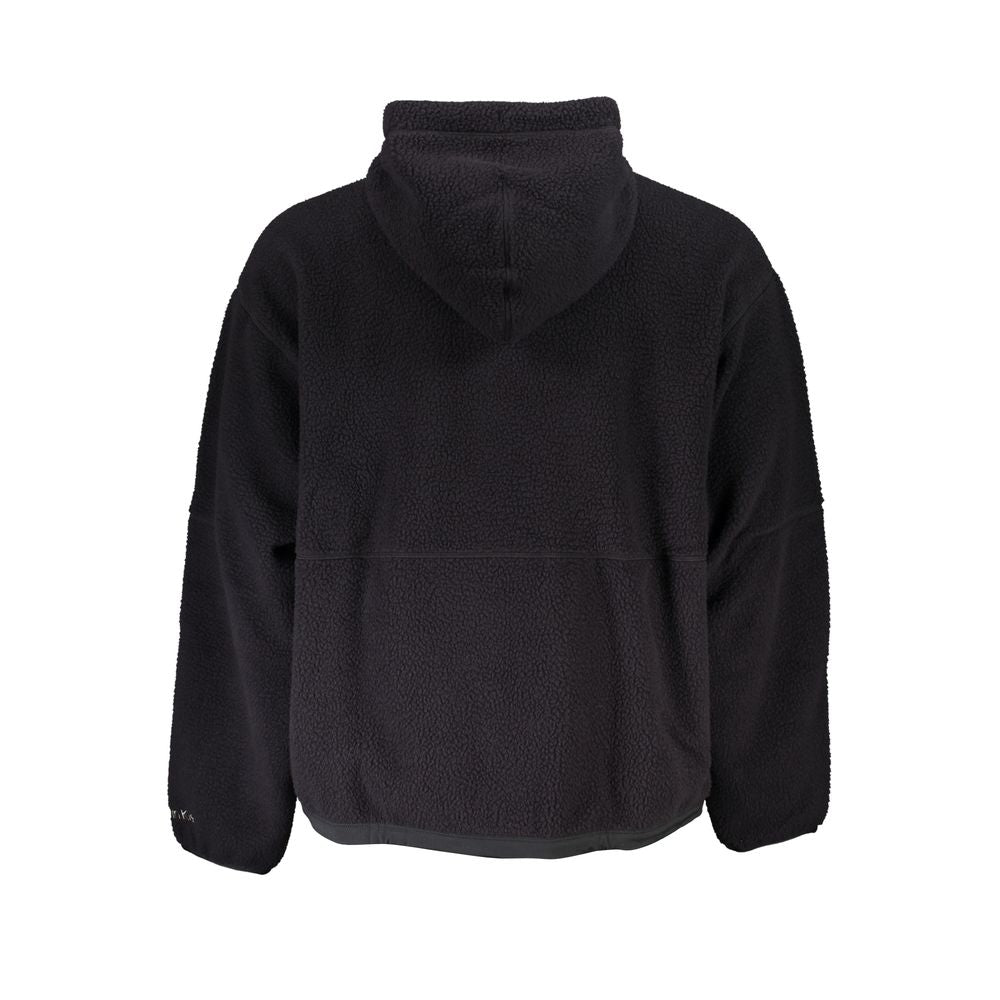 Black Polyester Men's Sweatshirt - ventzia