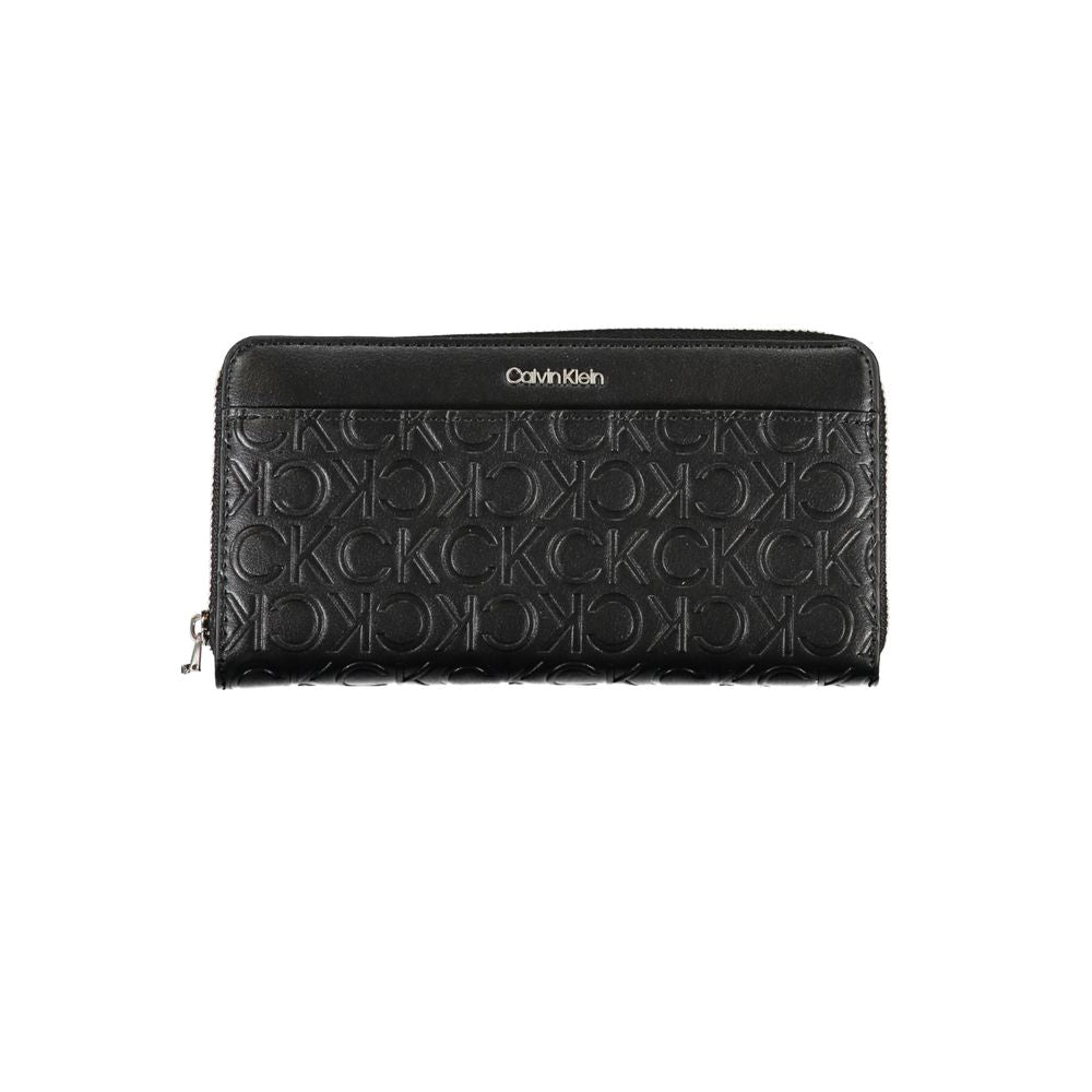 Black Polyurethane Women Wallet - ventzia