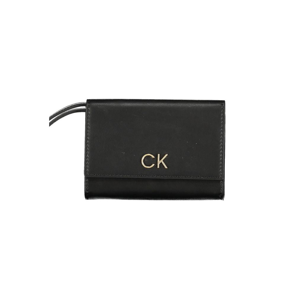 Black Polyester Women Wallet - ventzia