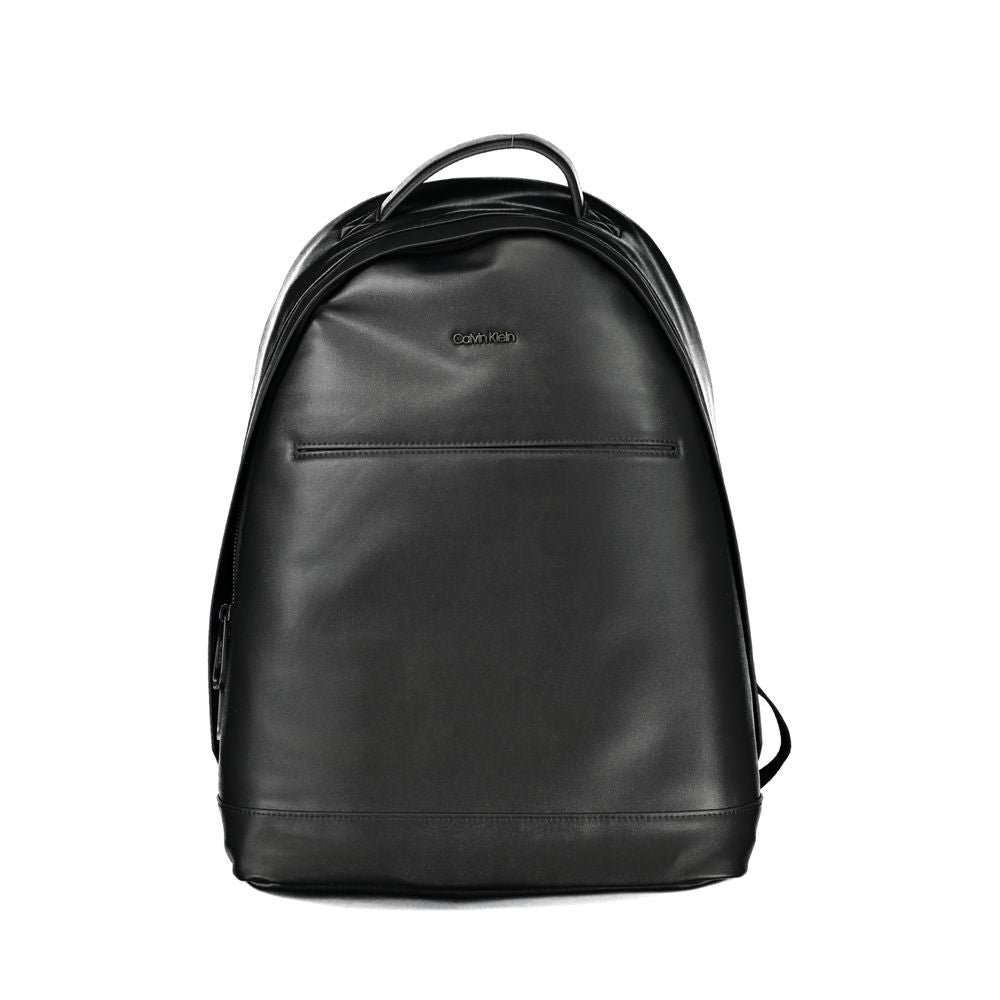 Black Polyester Men's Backpack - ventzia