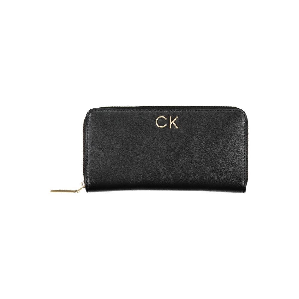 Black Polyester Women Wallet - ventzia
