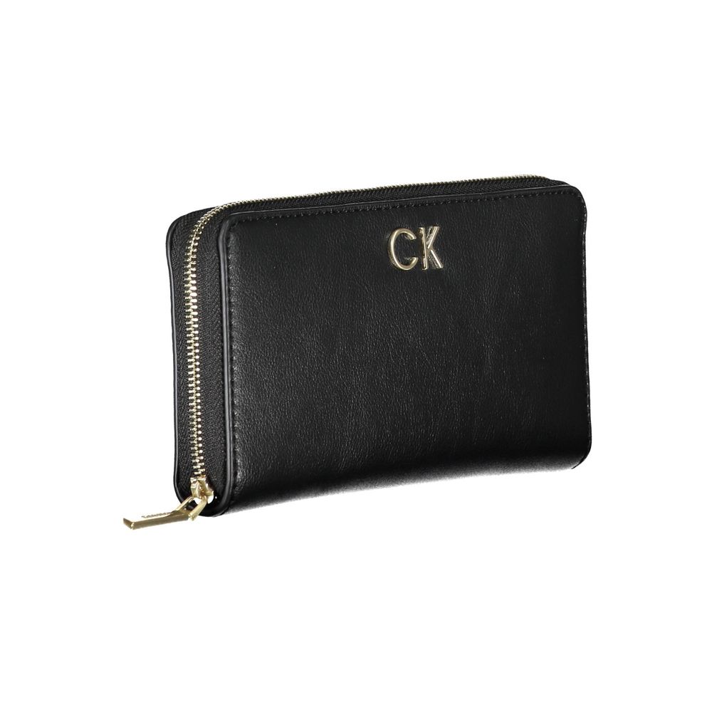 Black Polyester Women Wallet - ventzia