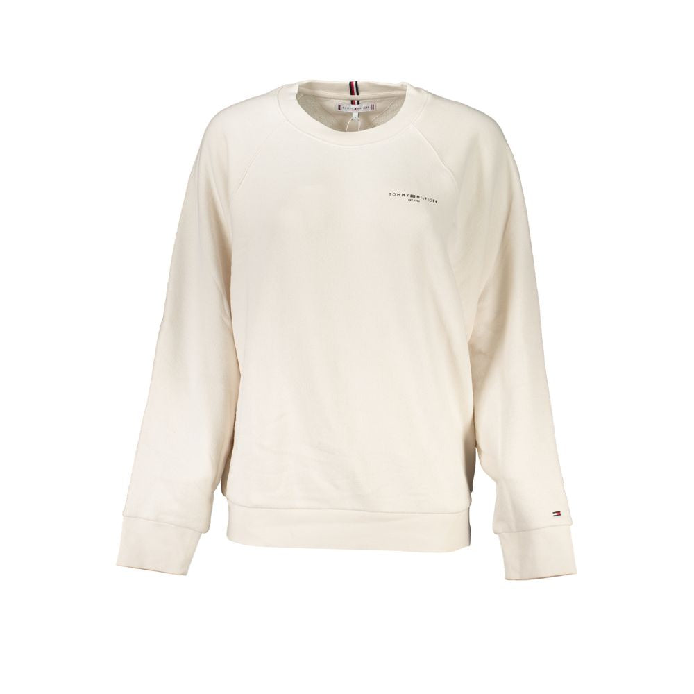 Beige Cotton Women's Sweatshirt - ventzia