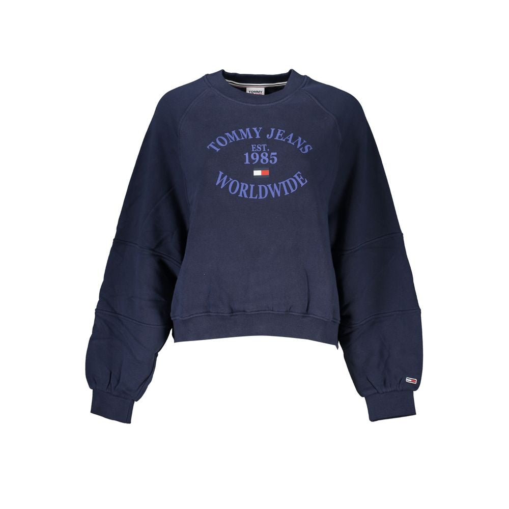 Blue Cotton Women Sweatshirt - ventzia