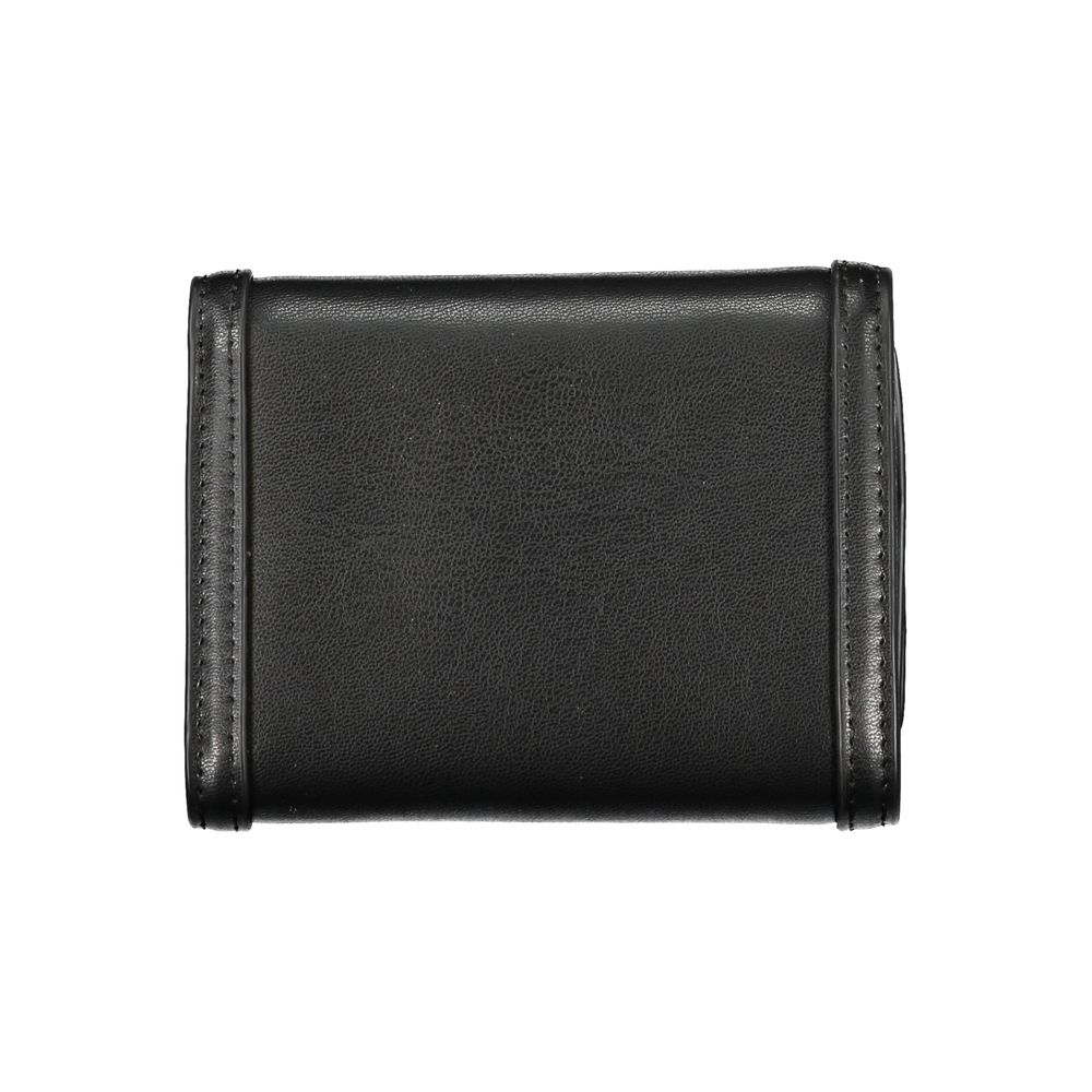 Black Polyurethane Women Wallet - ventzia