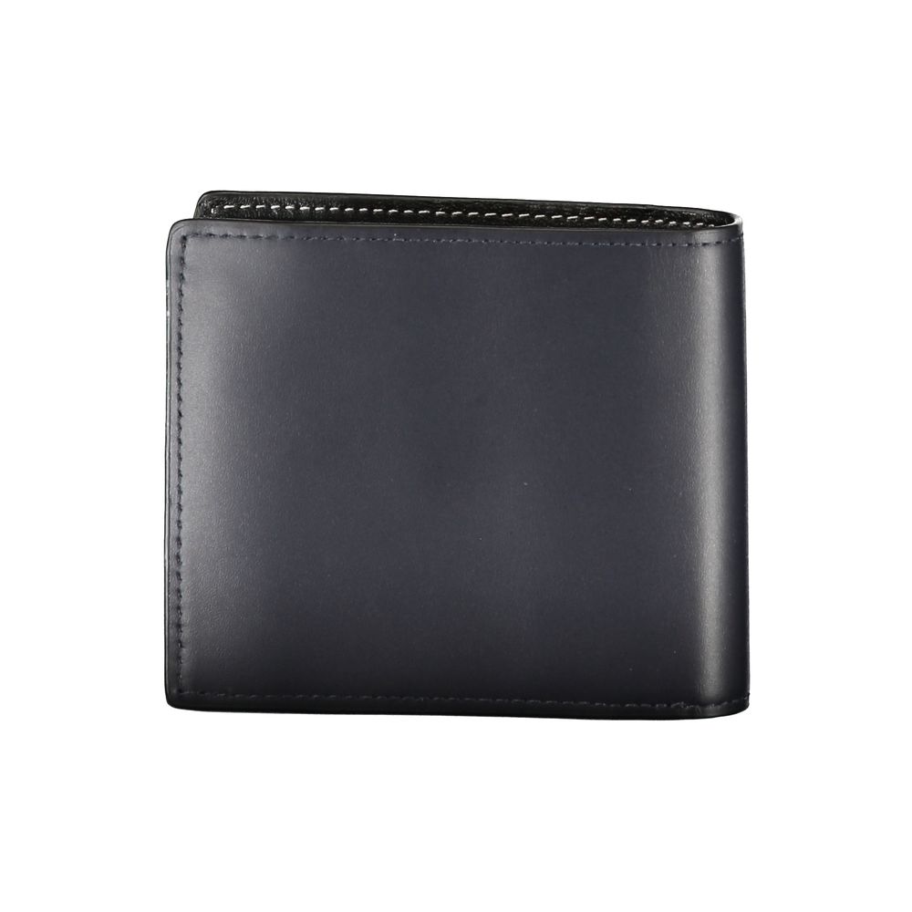 Blue Leather Men Wallet - ventzia