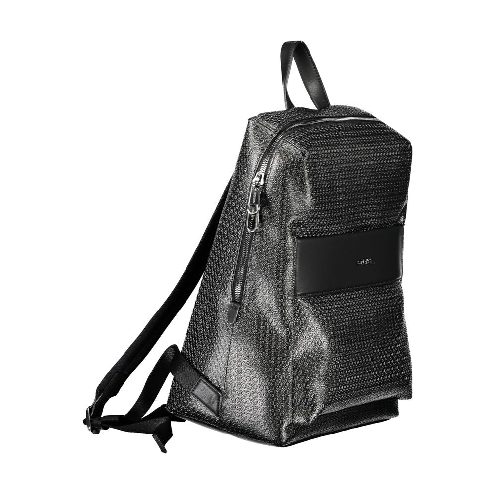 Black Polyester Backpack - ventzia