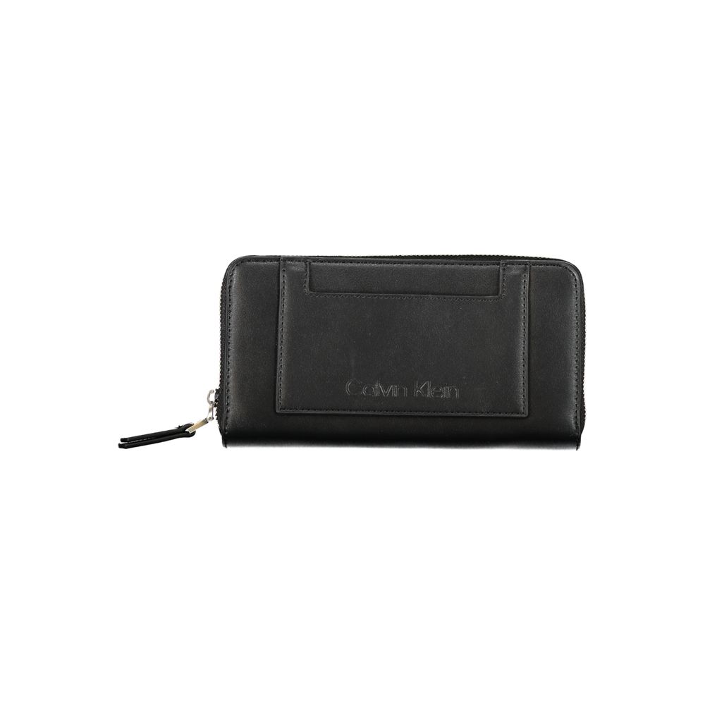 Black Polyester Women Wallet - ventzia