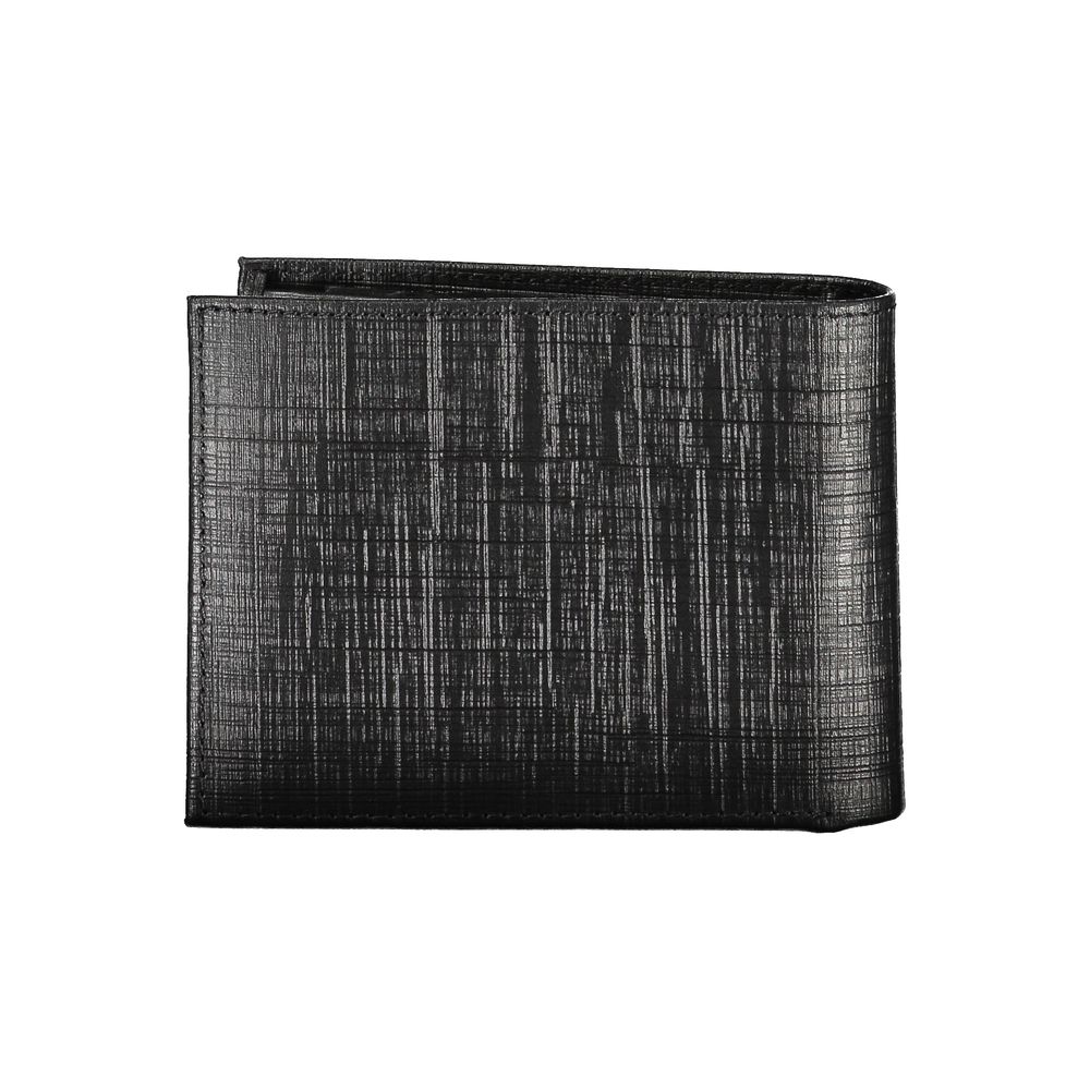 Black Leather Mens Wallet - ventzia