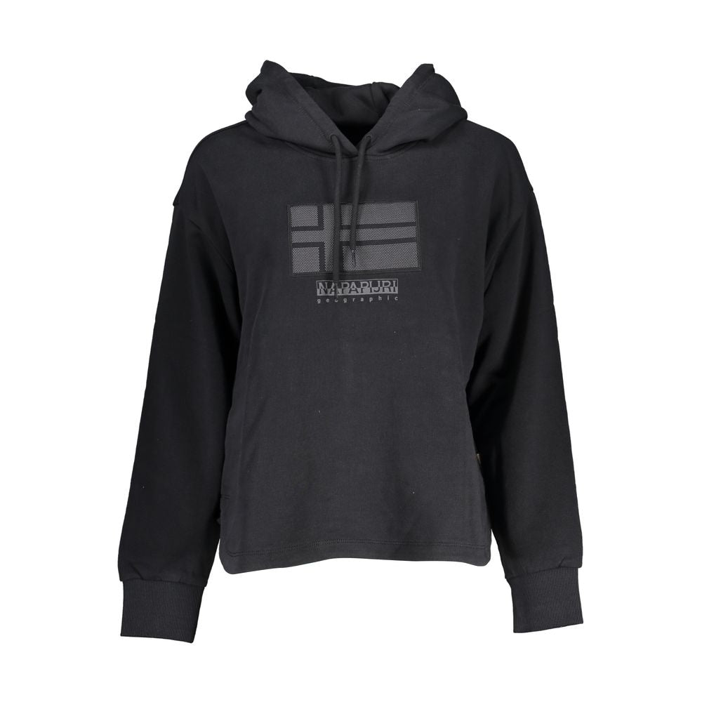 Black Cotton Women's Hoodie - ventzia