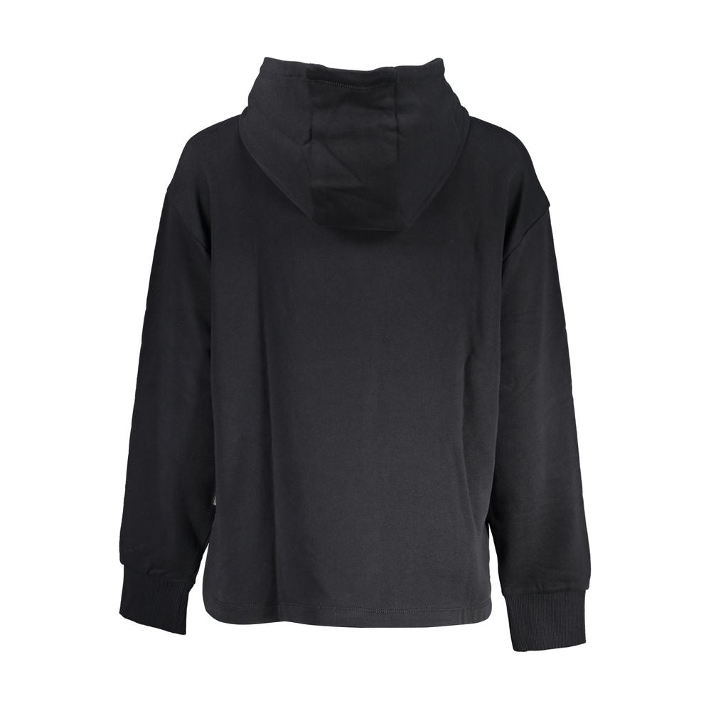 Black Cotton Women's Hoodie - ventzia