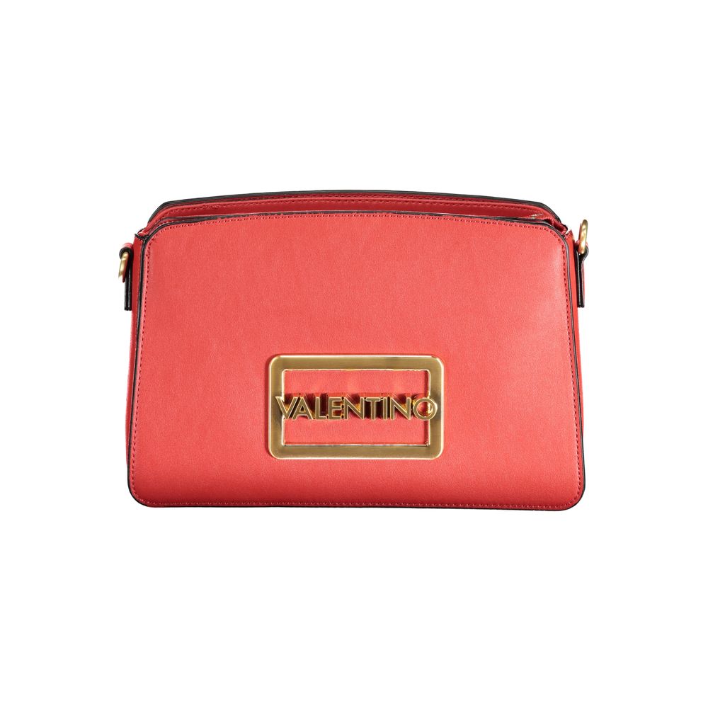 Rosso Polyurethane Women Handbag - ventzia