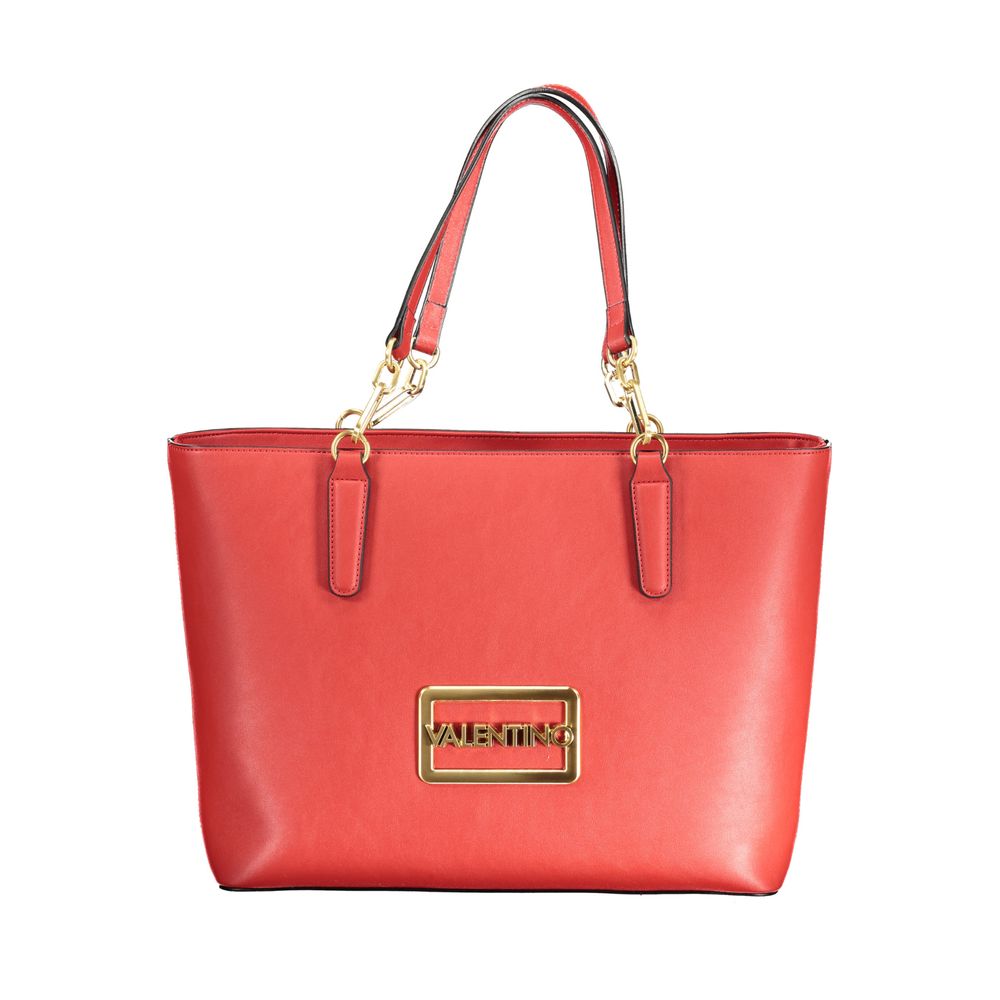 Rosso Polyurethane Women Handbag - ventzia