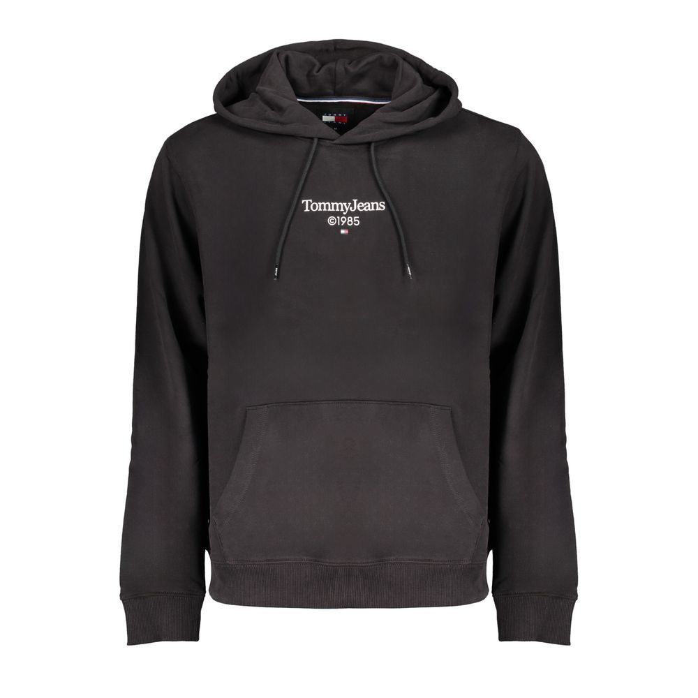 Black Cotton Men's Sweatshirt Hoodie - ventzia
