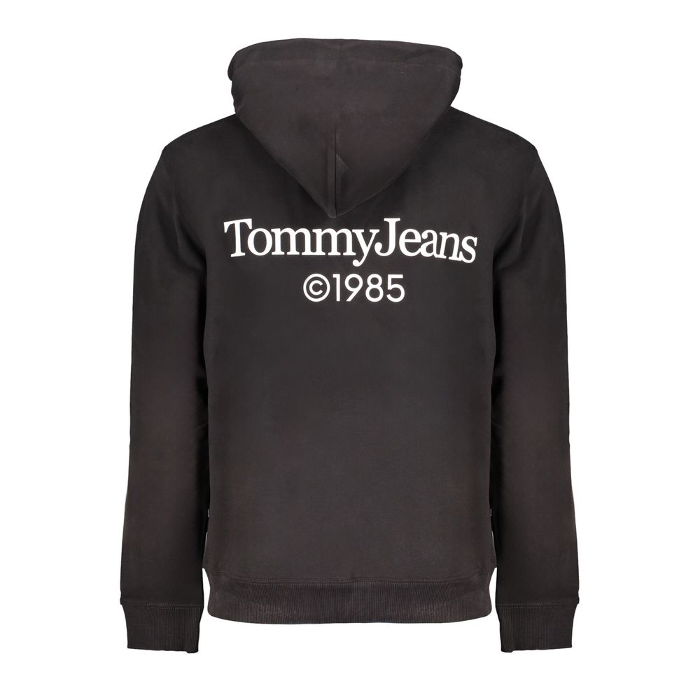 Black Cotton Men's Sweatshirt Hoodie - ventzia
