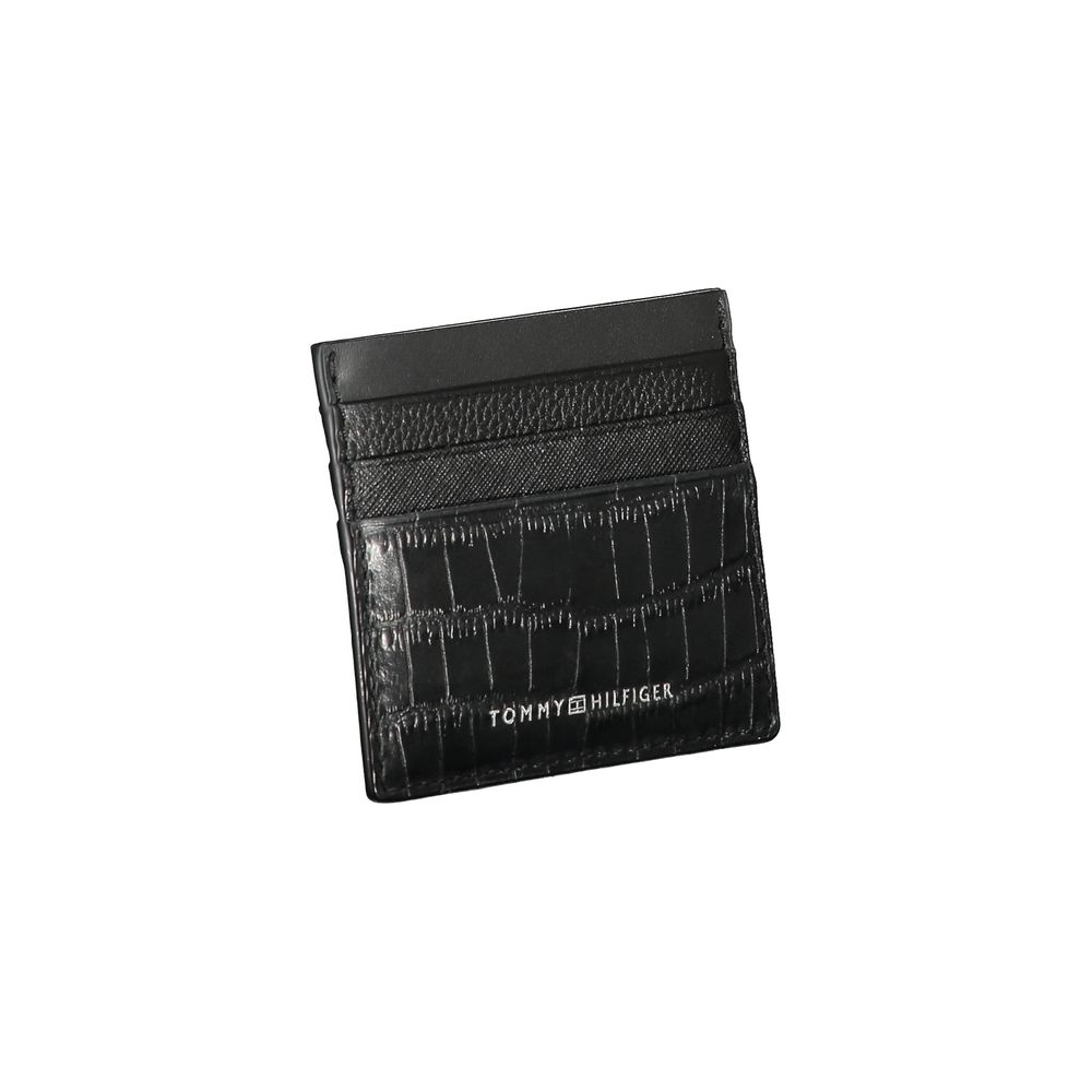 Black Leather Mens Wallet - ventzia