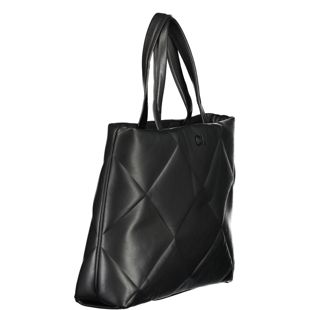 Black Cotton Handbag - ventzia