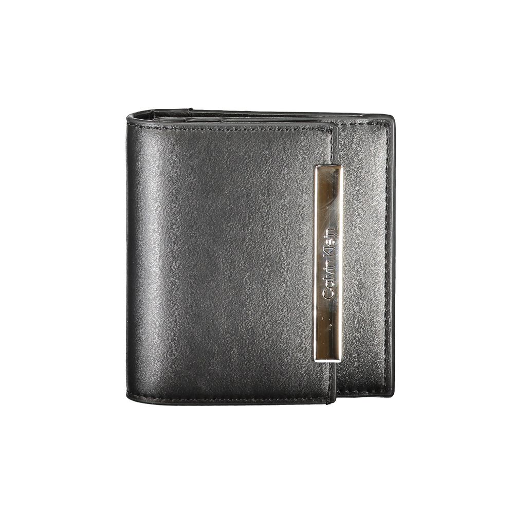 Black Polyurethane Women Wallet - ventzia